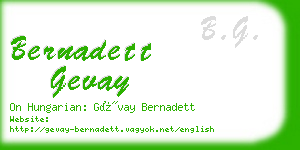 bernadett gevay business card